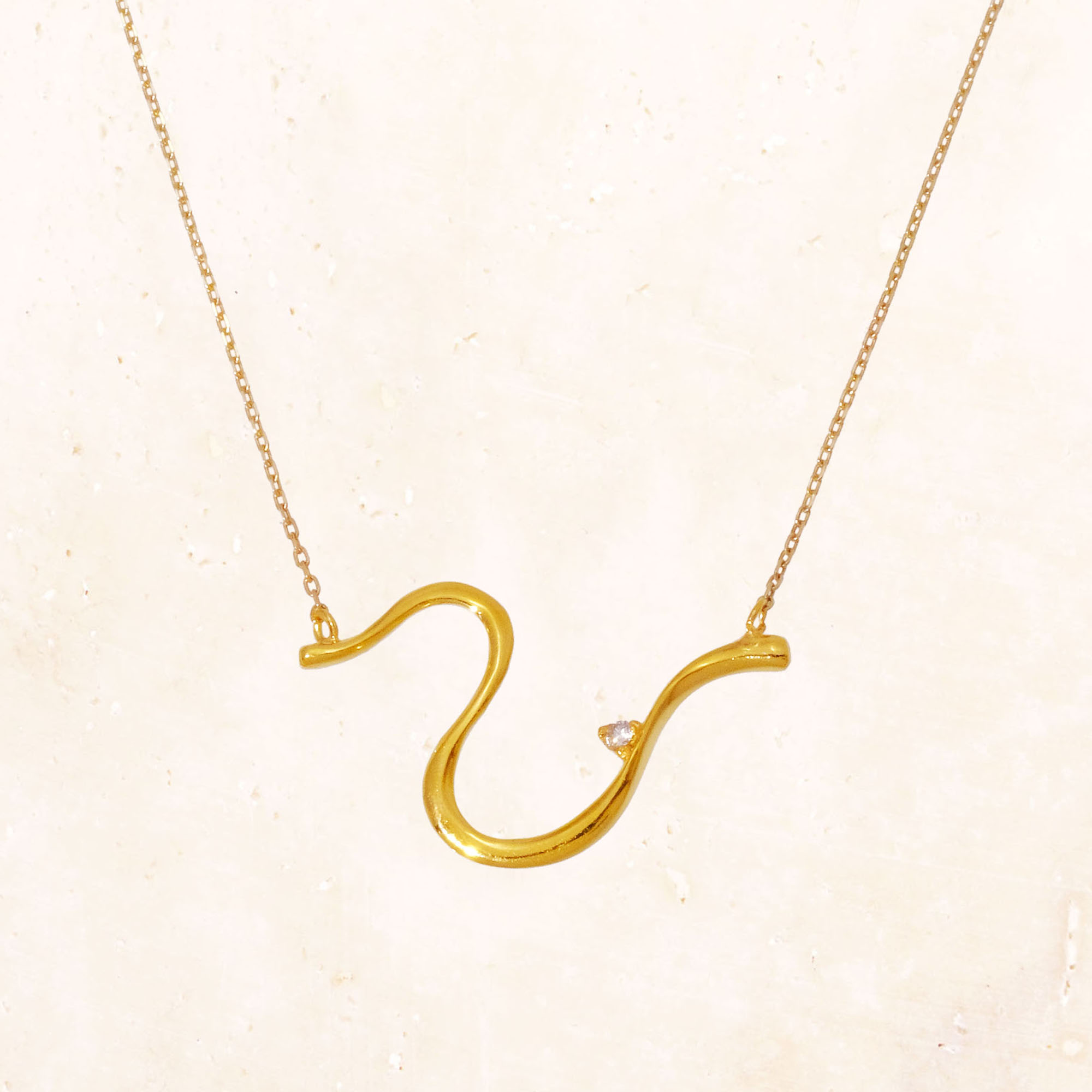 K10 ウェーブネックレス | NATURALI JEWELRY(ナチュラリ ジュエリ