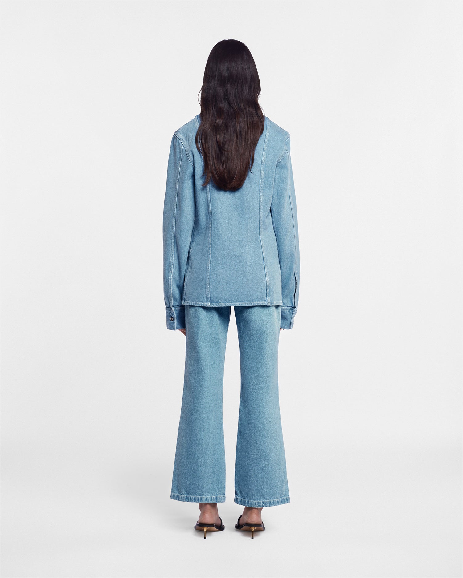 Zoey - Cropped Kick-Flare Jeans - Eco Light Wash – Nanushka