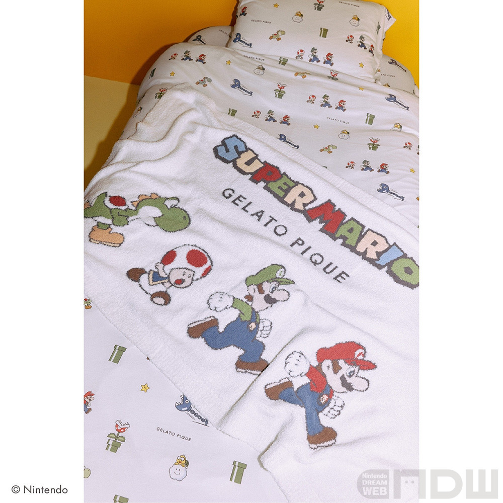 ジェラピケ』×『スーパーマリオ』の新作ルームウェアに“ハッピーマリオ