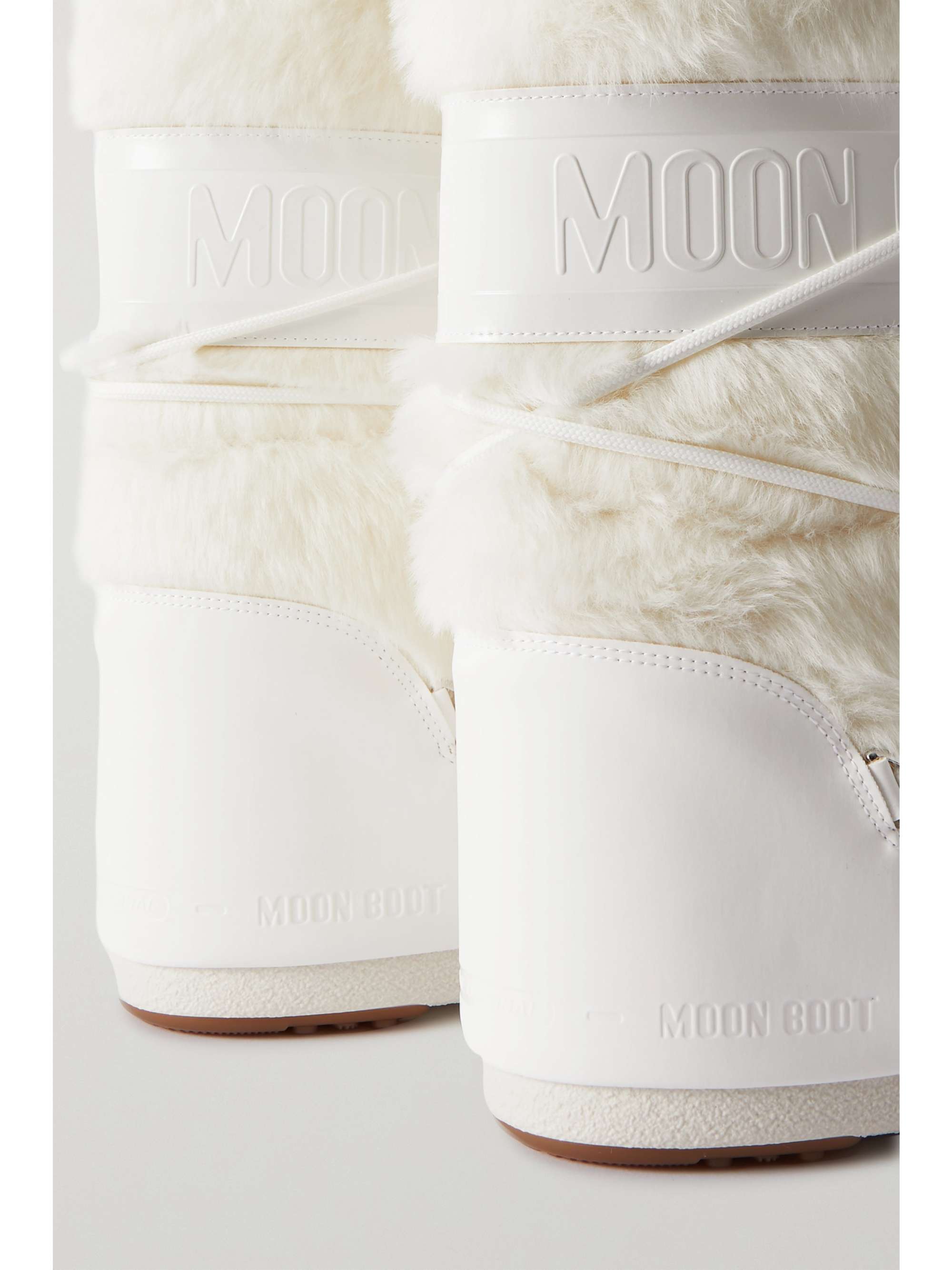 MOON BOOT Icon faux fur and faux leather snow boots | NET-A-PORTER