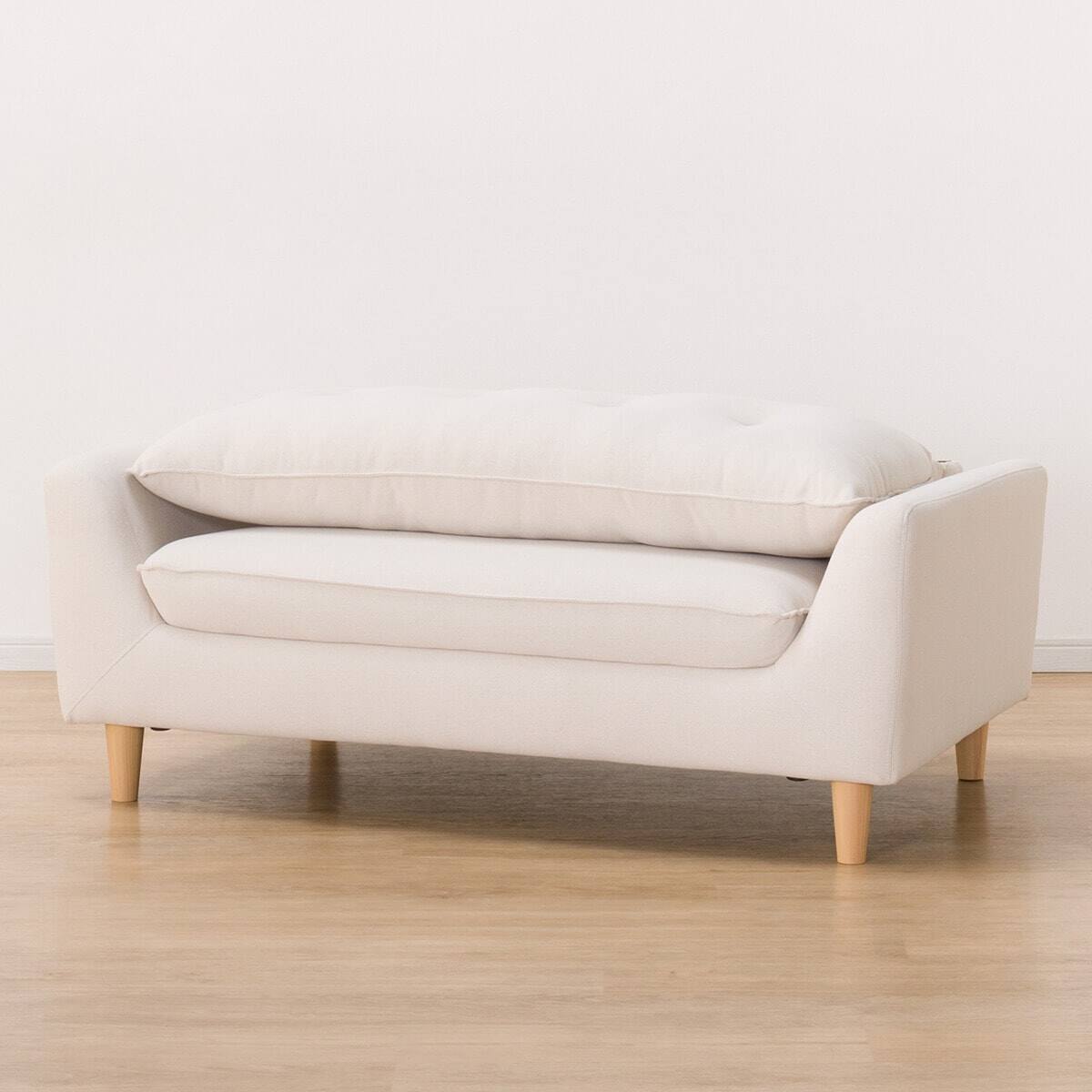 ローソファにもなるコンパクトソファ 布張りタイプ (Nパック4 BE