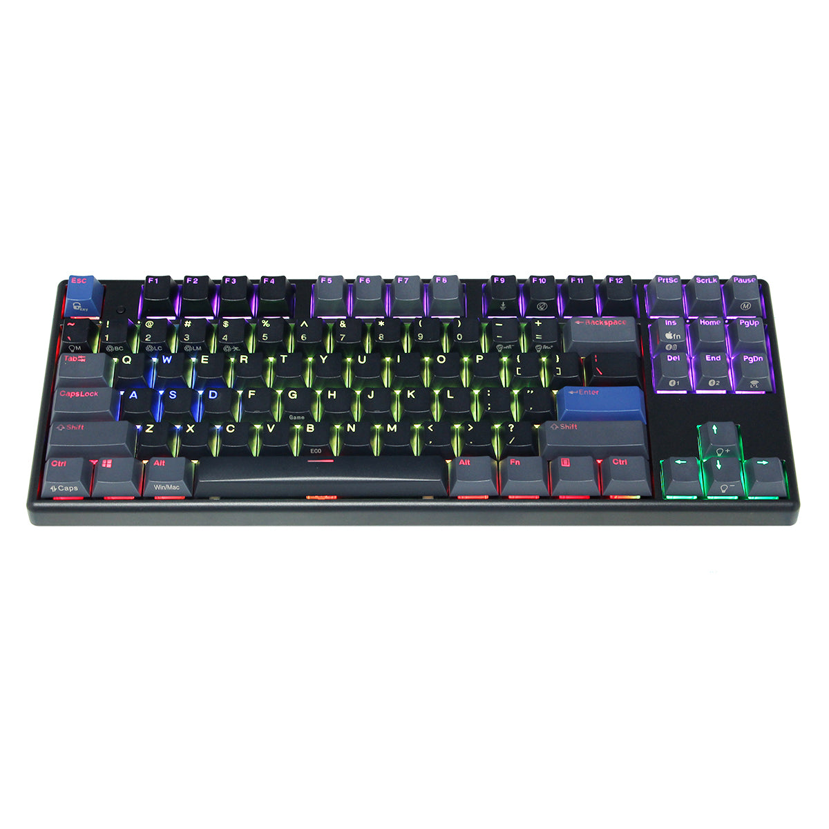 NiZ X87 静電容量無接点キーボード バックライト付き 黒い