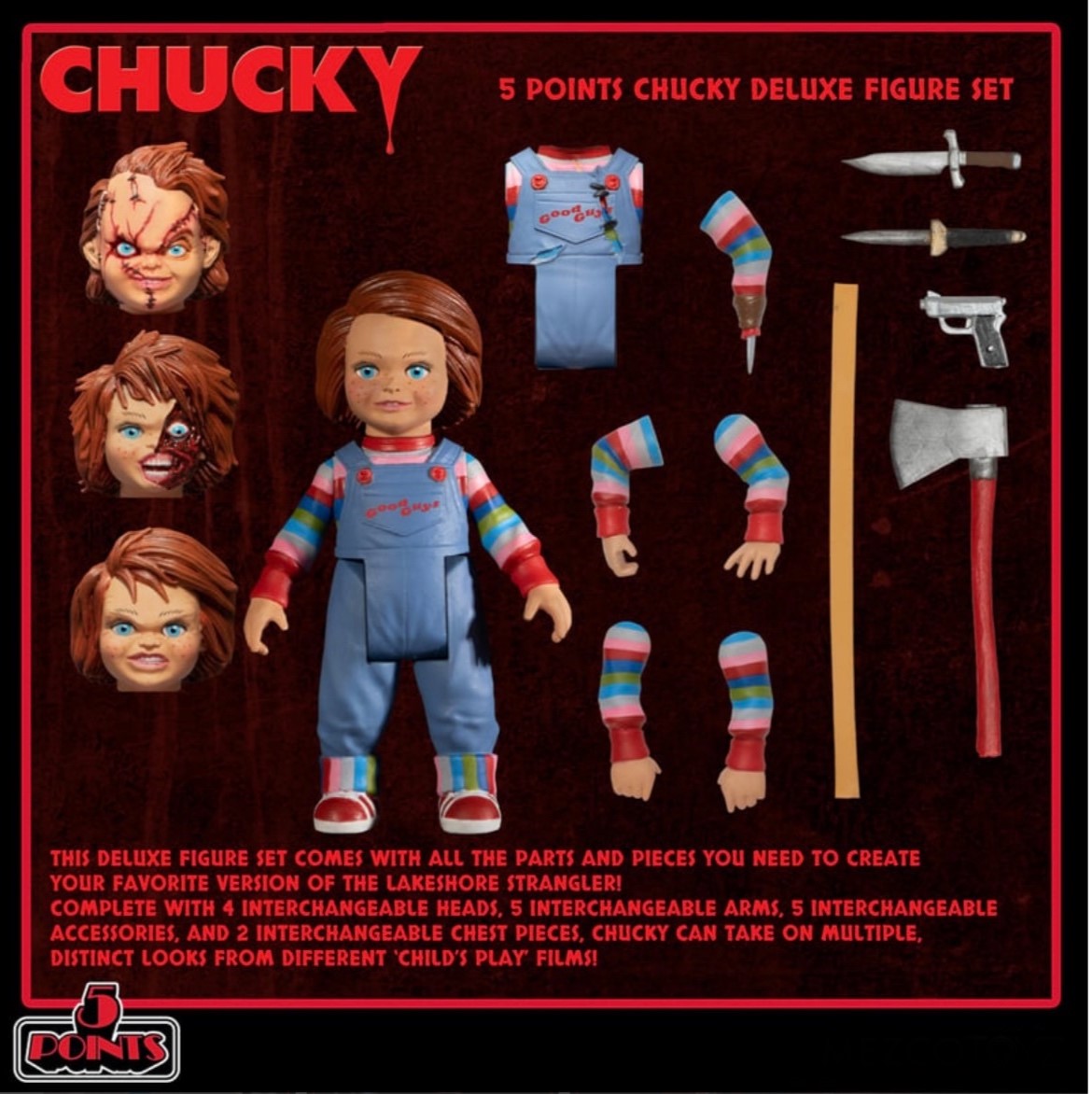 5 Points Chucky Deluxe Action Figure Set – Nightmare Toys