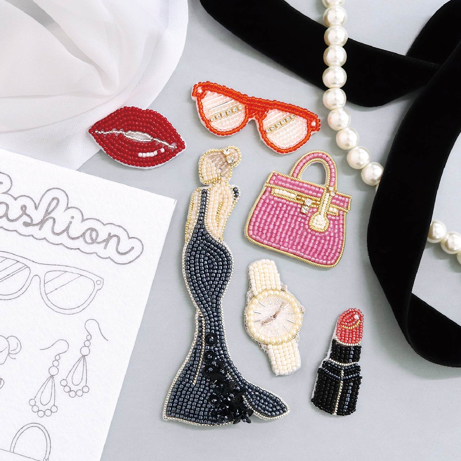 LCF-STSET らくちくフェルト ビーズ刺繍スターターセット (セット