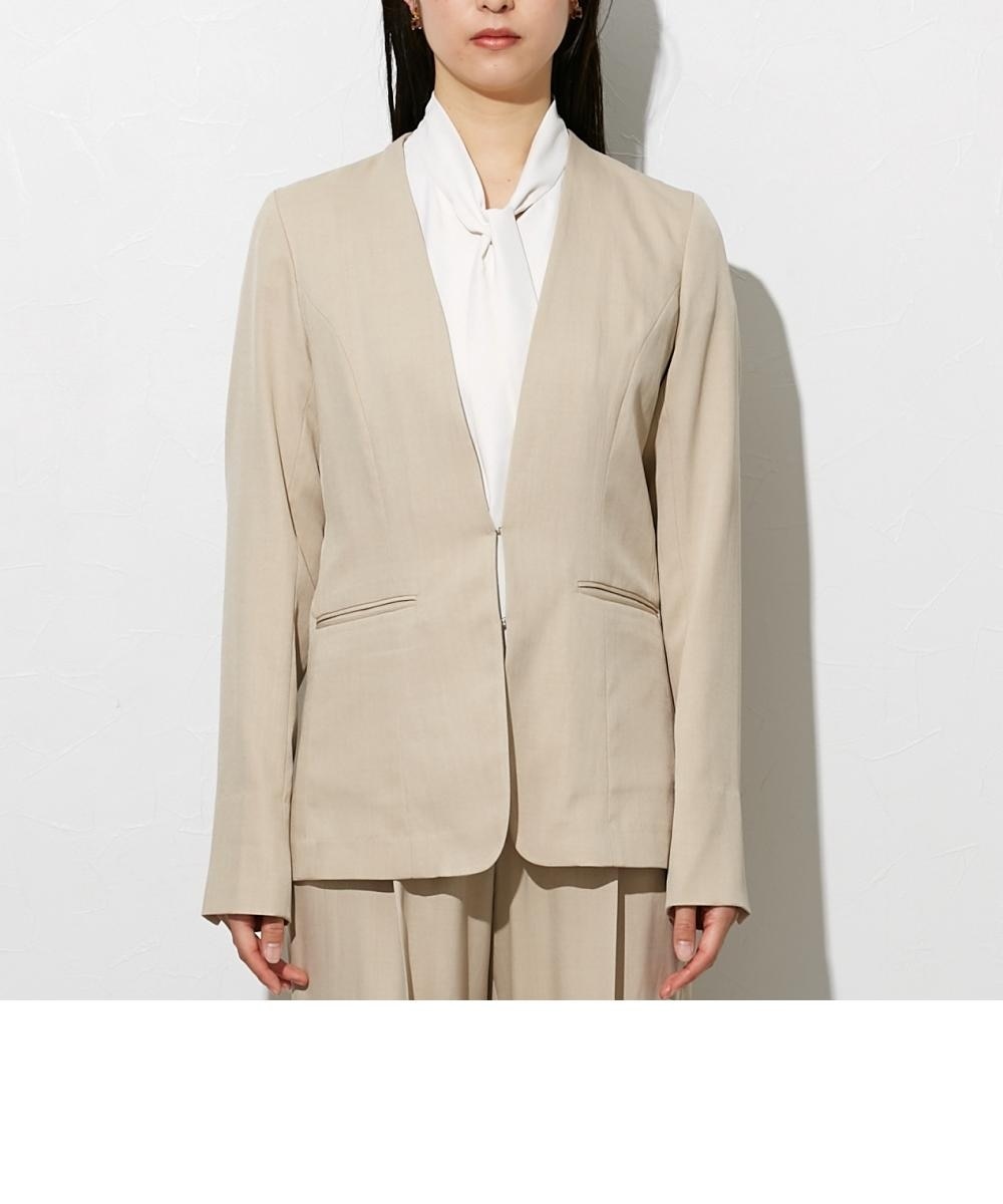 極美品 24SS PLST パンツスーツ セットアップ 洗える ベージュ S 楽天