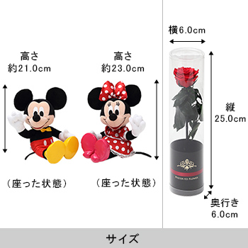 ミッキーマウス（ラブリー）＆ミニーマウス（ラブリー）＜プリザーブド
