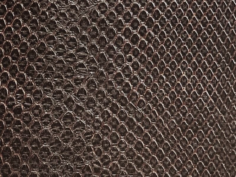 ヘビ革 合皮レザー生地【ベーシックスネーク こげ茶】