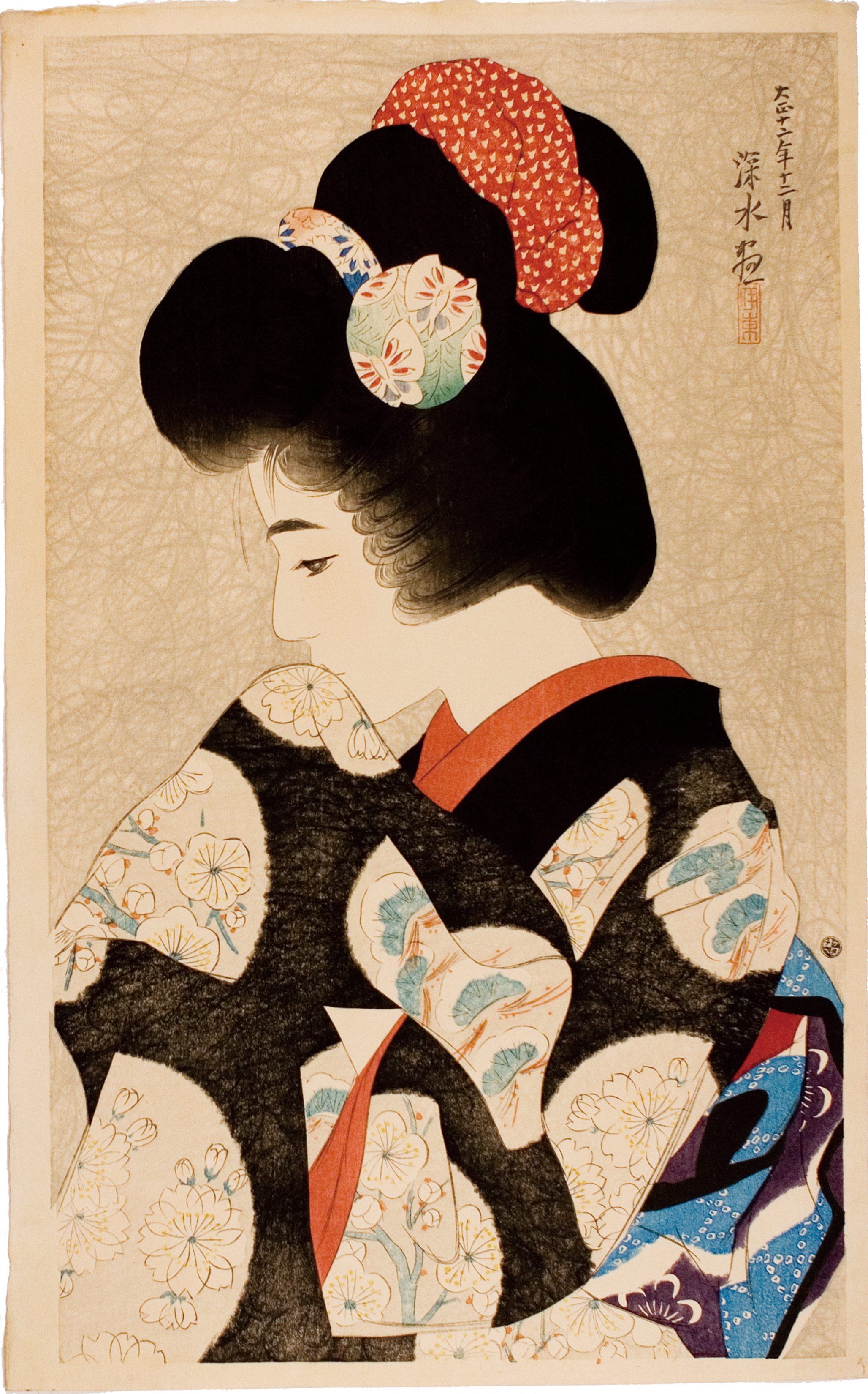 伊東 深水 / 新美人十二姿 春近き思い | 神保町 | Gallery Soumei-do