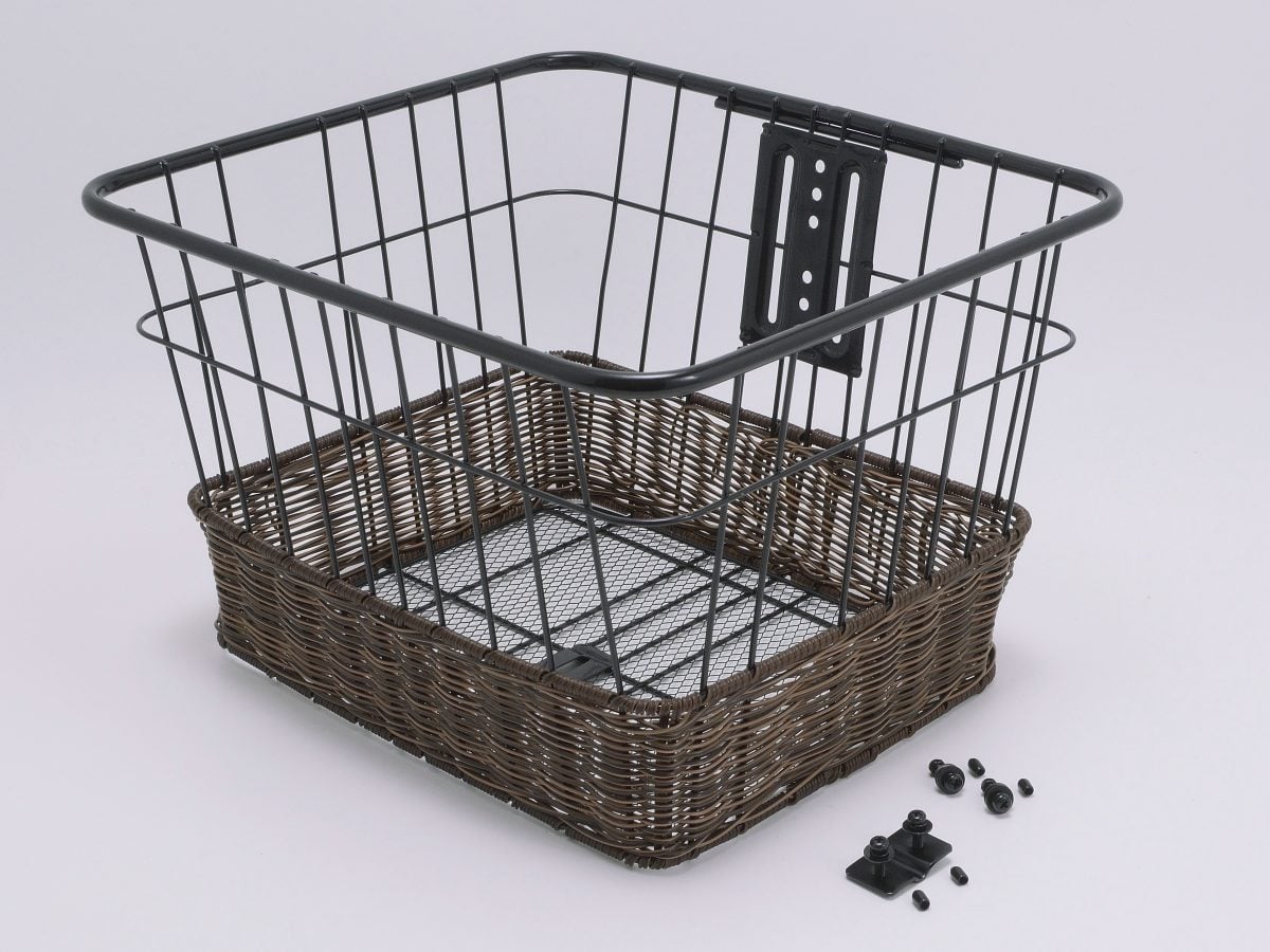 万能くん 半籐風角型前カゴ ｜パーツ・用品・自転車商品｜㈱サギサカ