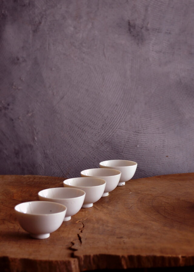 白磁煎茶茶碗 向付 5客組 Antique Sam's Collection