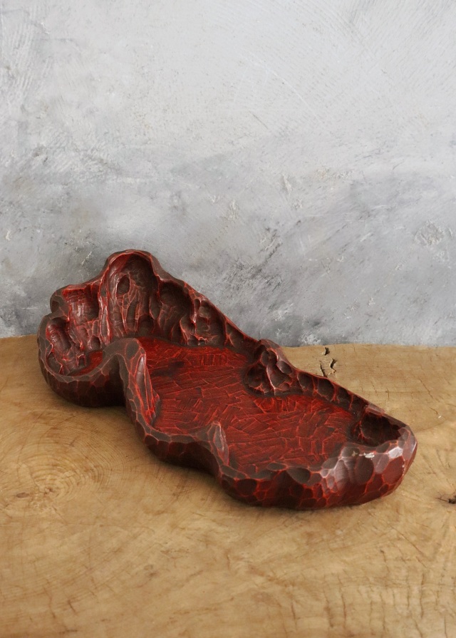 讃岐彫り茶盤 茶器 煎茶 盆栽台 木製盆 木工芸 民藝 彫刻 茶器 煎茶