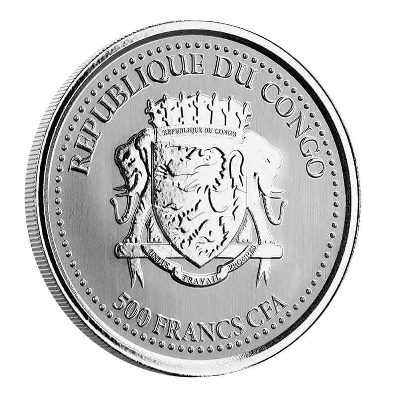 1 oz Silver Coin 2021 Congo Silverback Gorilla