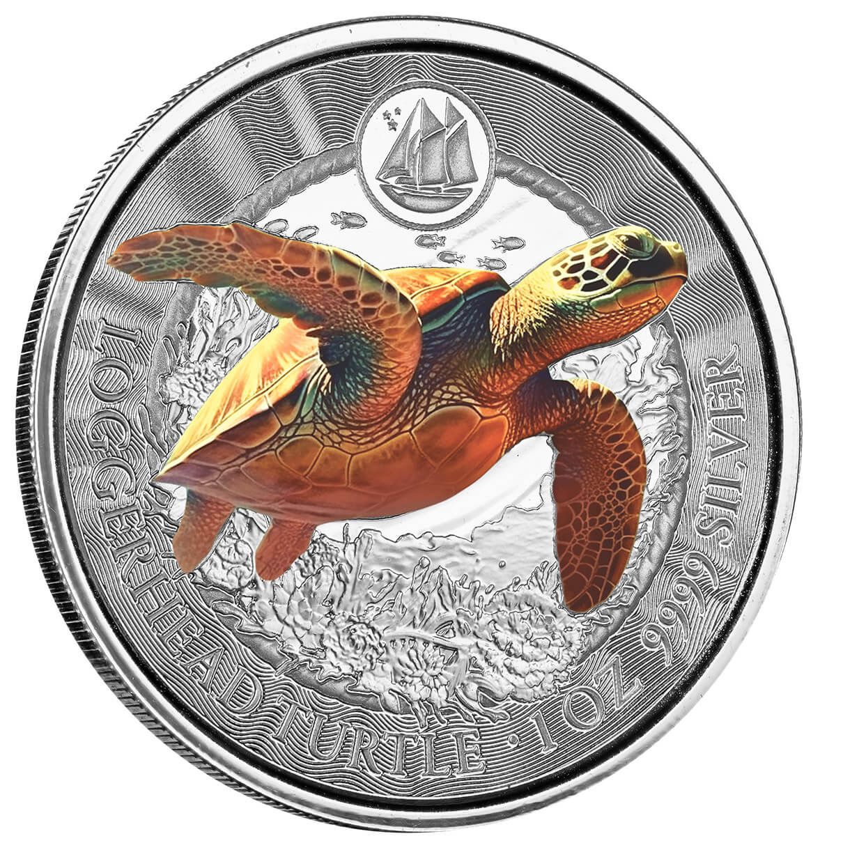 Shop the 2023 Cayman Islands Loggerhead Turtle 1 oz Silver Color