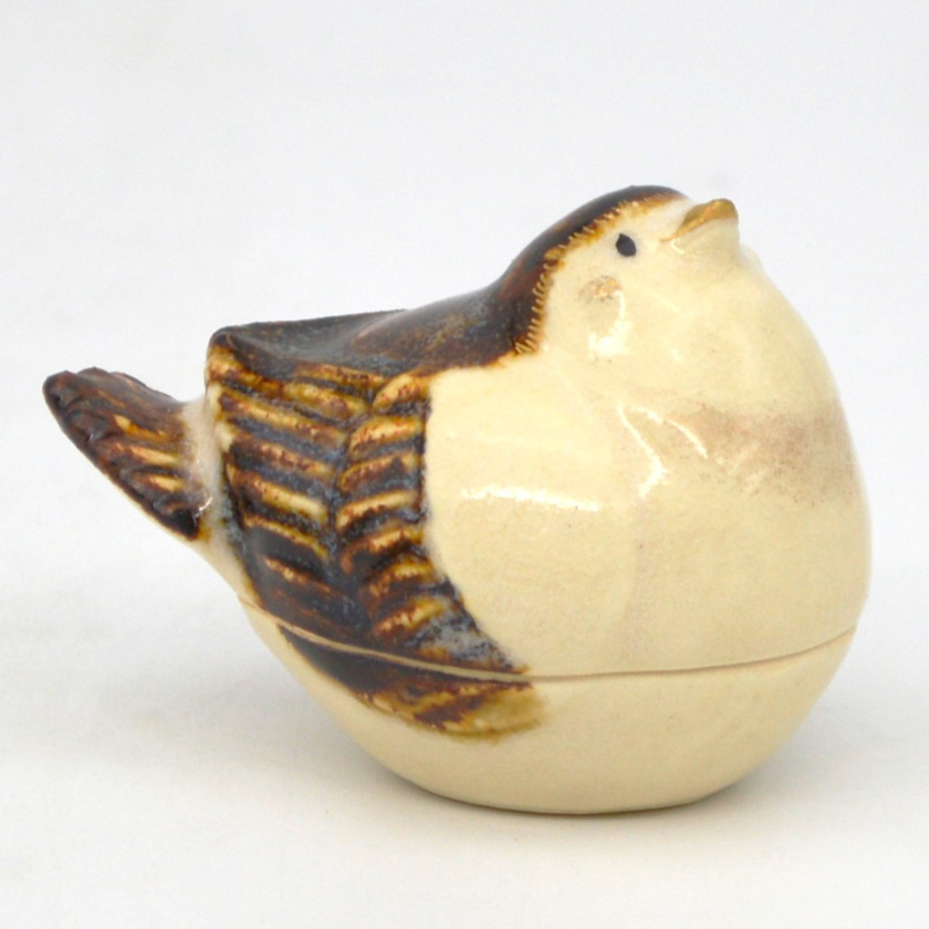 茶道具 香合（こうごう） 香合 雀 今岡 三四郎 | 千年の香り 千紀園