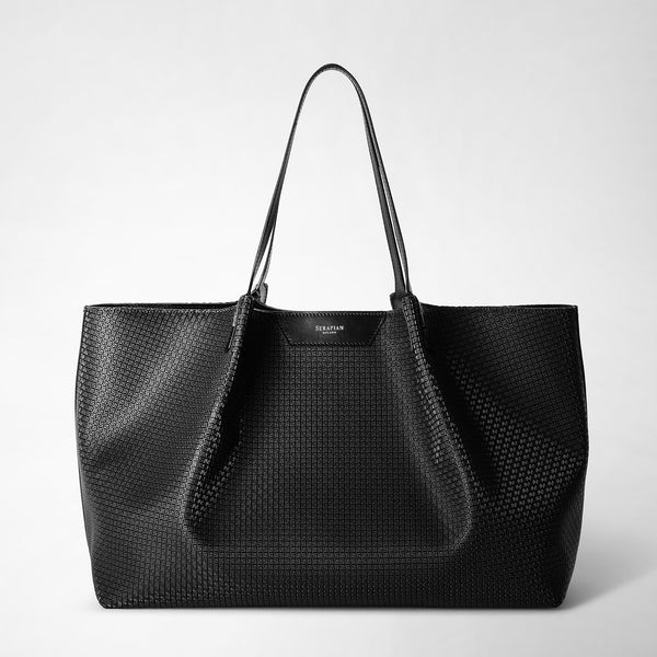 STEPAN製ブラックメンズトートバッグ