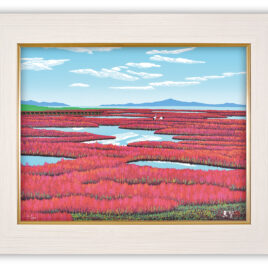 海に立つ立山連峰 - 版画家 小暮真望