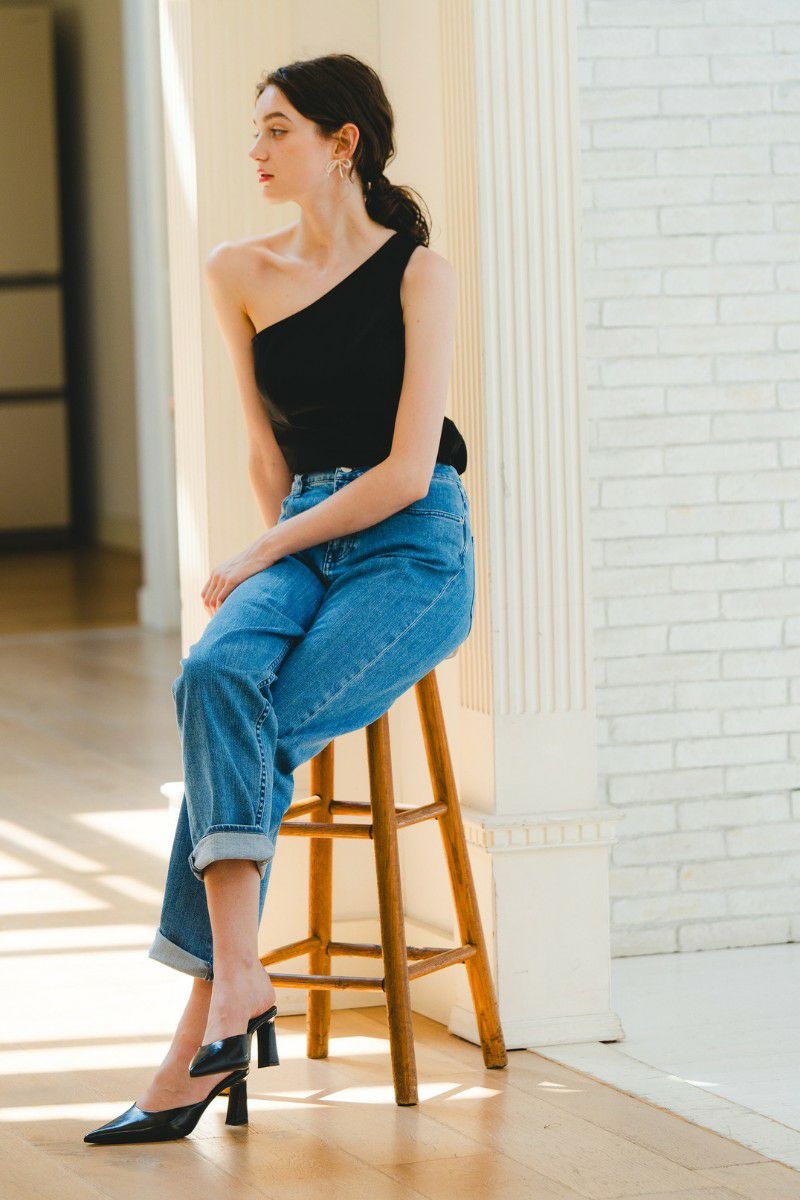 straight denim pants – shéller / シェリエ