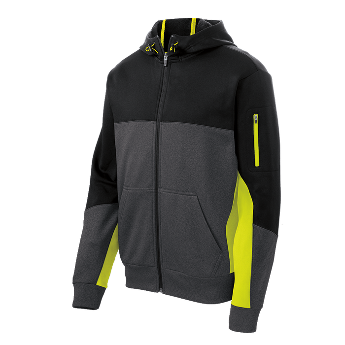 ST245 Mens Tech Fleece Colorblock Hooded Jacket — Shilling Sales, Inc