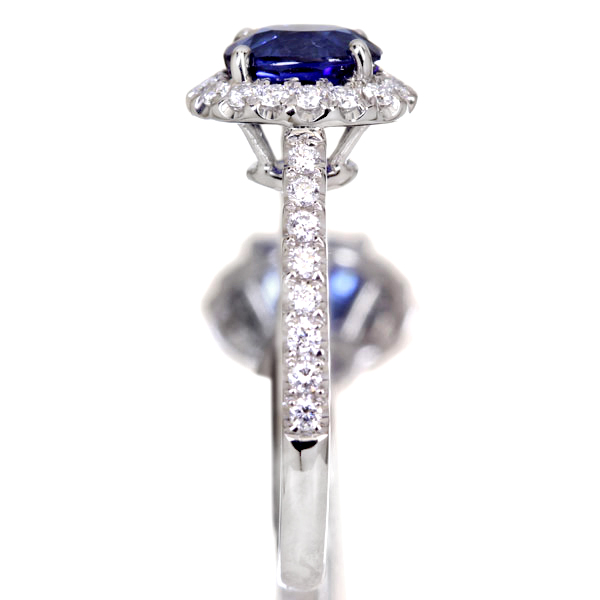 HANDMADE】PT900 1.315ct ロイヤルブルー サファイア リング 0.318ct
