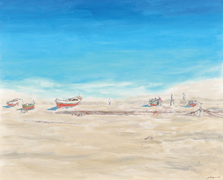 風景画 水彩画 松浦 安弘 カテドラルのある風景 絵画部会員～松浦安弘