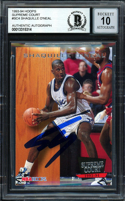 Shaquille Shaq O'Neal Autographed 1993-94 Hoops Supreme Court Card
