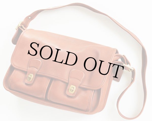 USA製 COACH オールド コーチ レザー ショルダーバッグ 茶☆5281