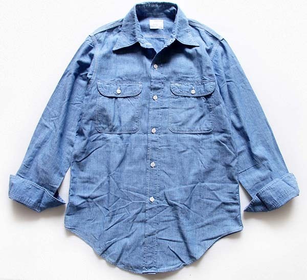 70s JCPenney BIGMACビッグマック コットン シャンブレーシャツ