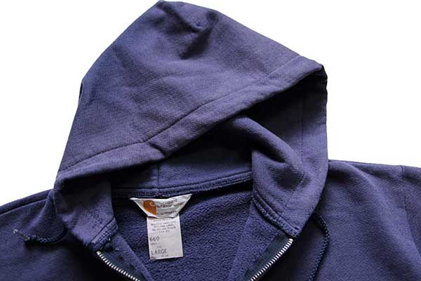 90s USA製 carharttカーハート ツートン スウェット ジップパーカー