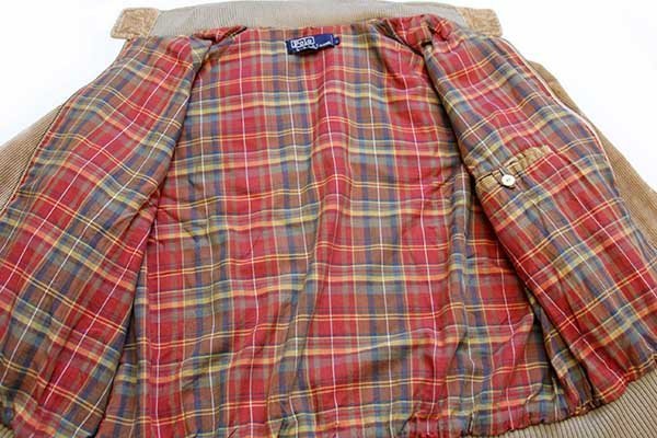 90s ポロ ラルフローレン G9タイプ マドラスチェックライナー 太畝