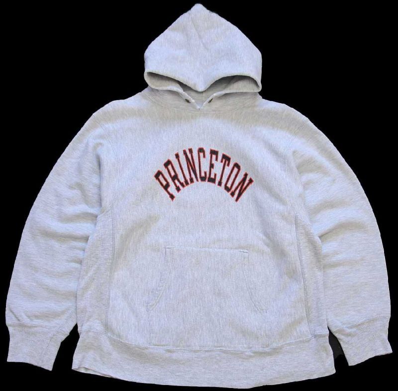 80s USA製 Championチャンピオン PRINCETON 染み込みプリント リバース