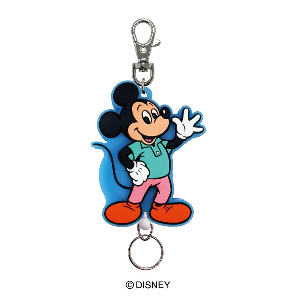 ディズニー ラバーリールキーホルダー(ミッキーマウス)]キャラクター