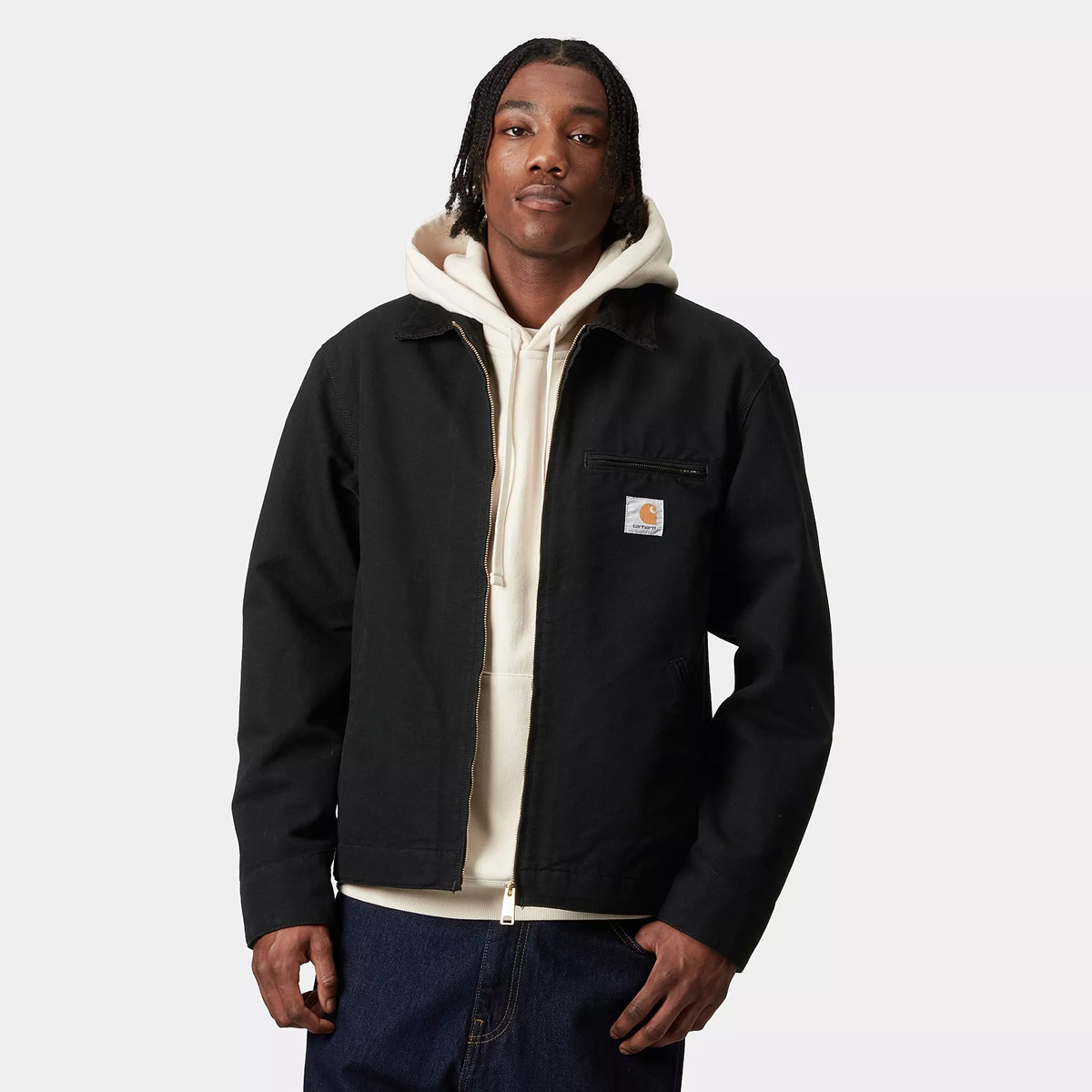 Carhartt WIP Detroit Jacket Black/Black Rinsed | Skatestore