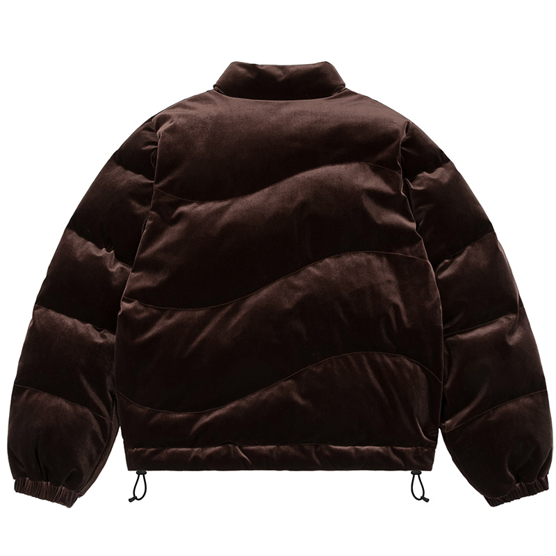 Dime Velvet Quilted Puffer jacket Espresso | Skatestore