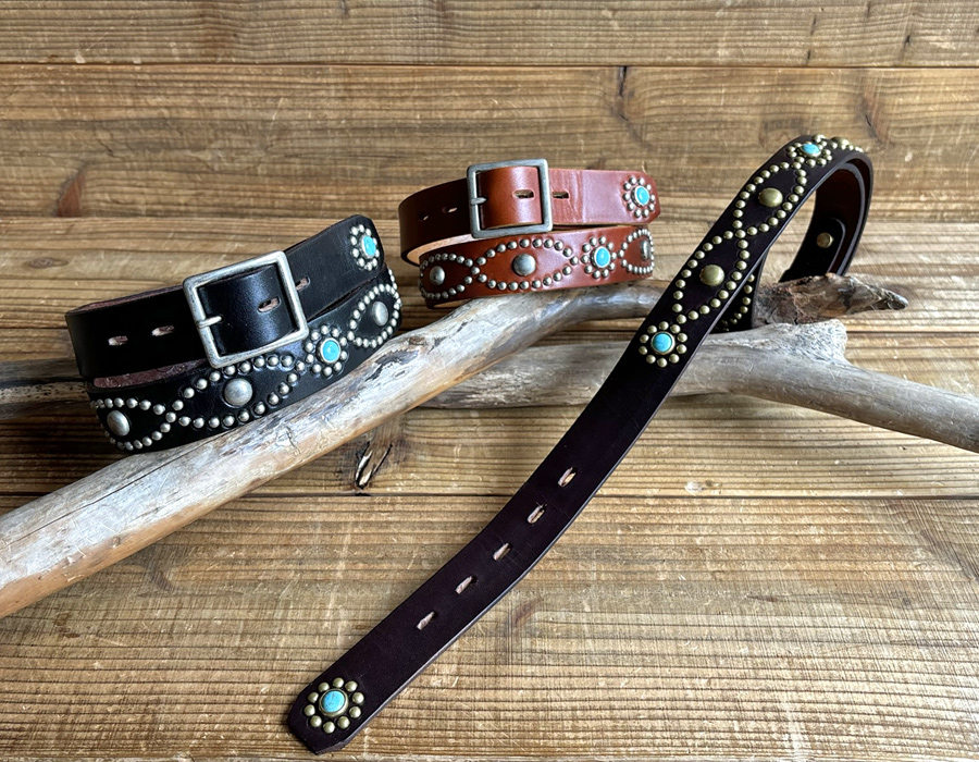 HTC スタッズ ベルト 34 HTC ベルト 34 スタッズベルト: ファッション