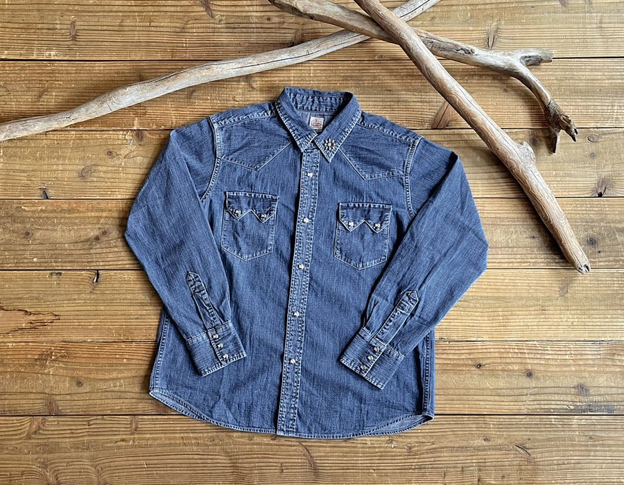 HTC Custom Standard California Denim Western Shirt Vintage Wash