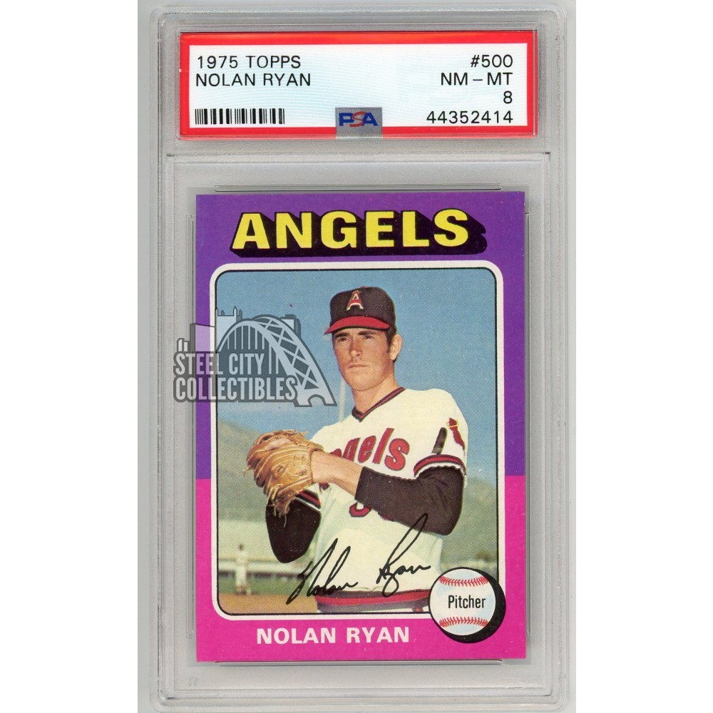Nolan Ryan 1975 Topps Baseball Card #500 PSA 8 | Steel City