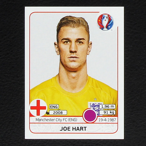 Joe Hart Panini Sticker No. 129 - Euro 2016- Sticker-Worldwide