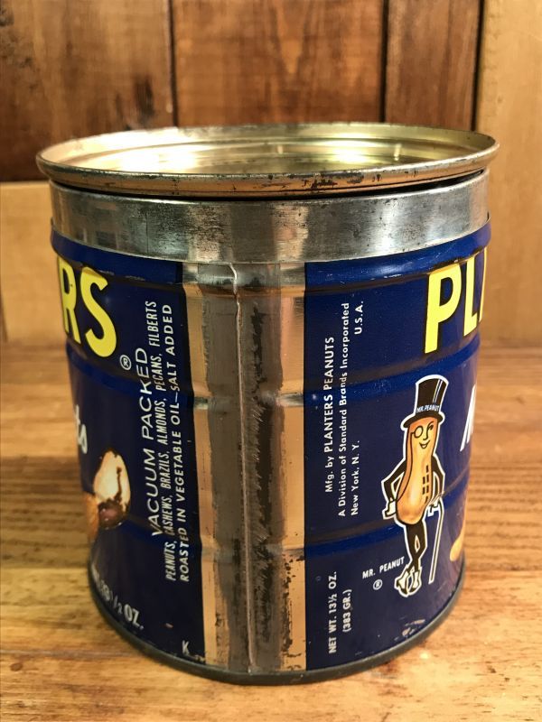 Planters Mr Peanut “Mixed Nuts” Tin Can ミスターピーナッツ