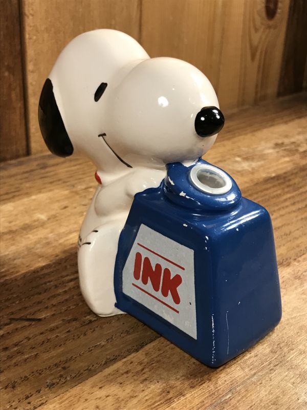 Peanuts Snoopy Ink Ceramic Pen Stand スヌーピー ビンテージ ペン