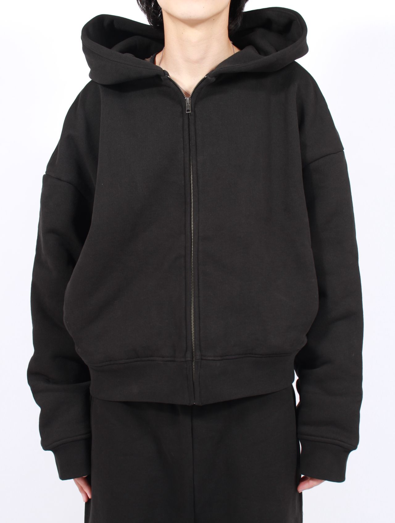 entire studios - サーマル フード ジップアップ パーカー / THERMAL