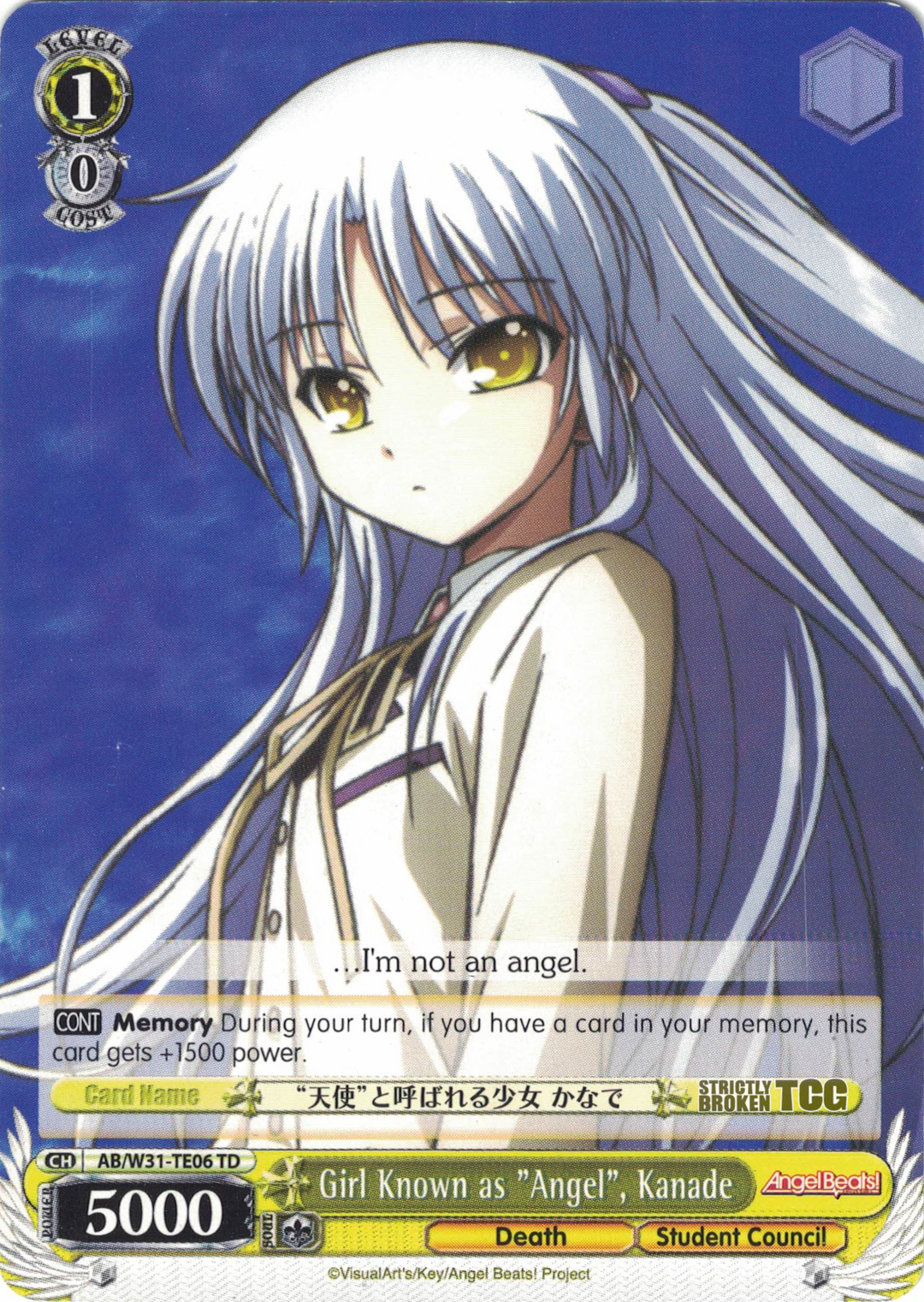 Angel Beats! Re:Edit Trial Deck – Strictly Broken TCG