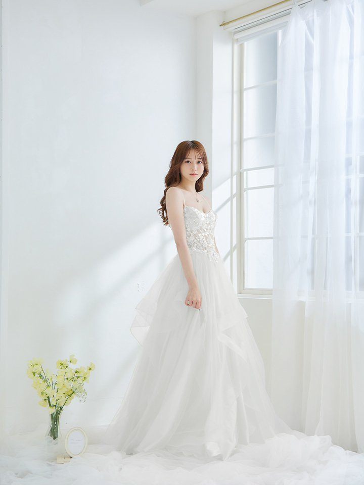 Lip line/リップライン】スパンコール刺繍/ キャミソール/ チュール