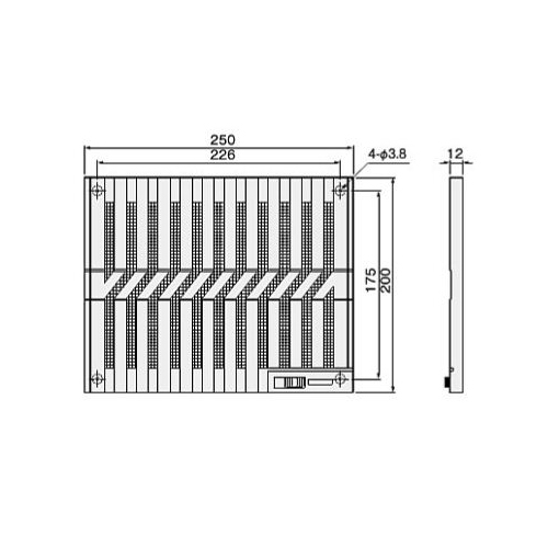 スギカウ / PC角型スライドレジスター KS-44P-SG