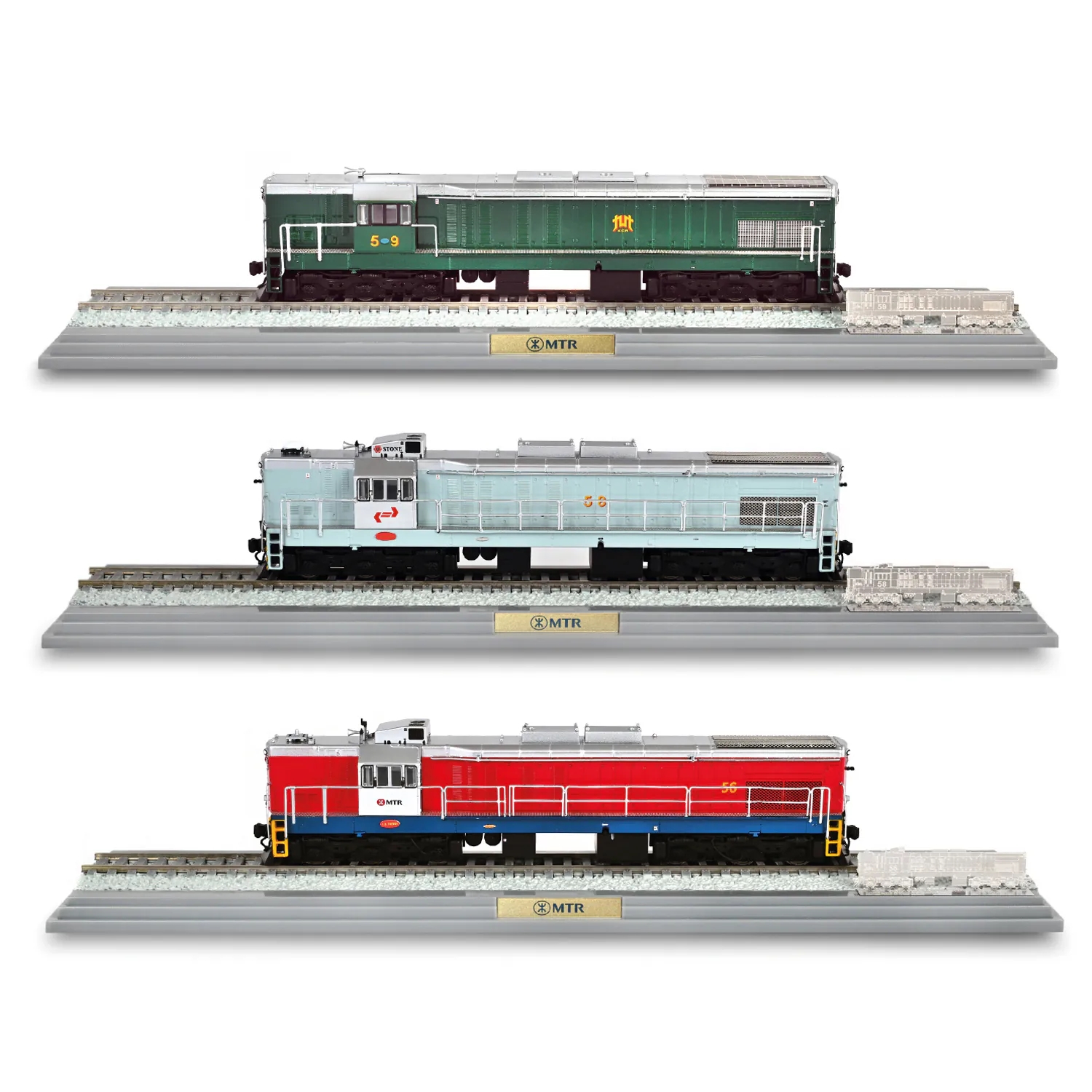 香港地铁G16型号机车-56号、58号、59号（1：87）（2025年2月发售