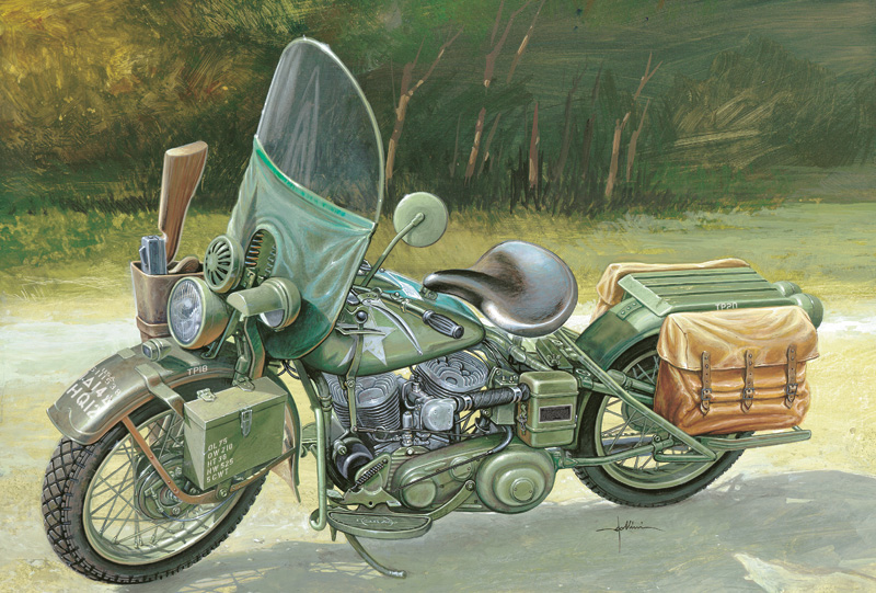 US Army WWII Motorcycle Italeri 7401