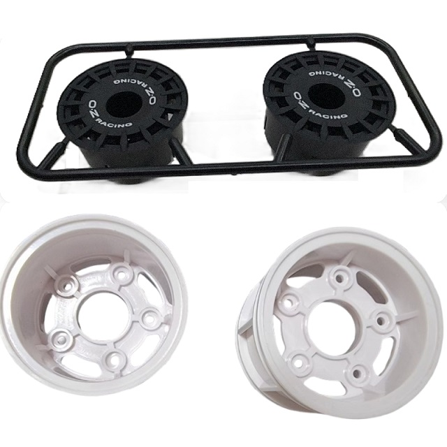 ホイールセット OZ黒 WR02CB用 1台分 [WR02CB-SET1] - スーパーラジコン