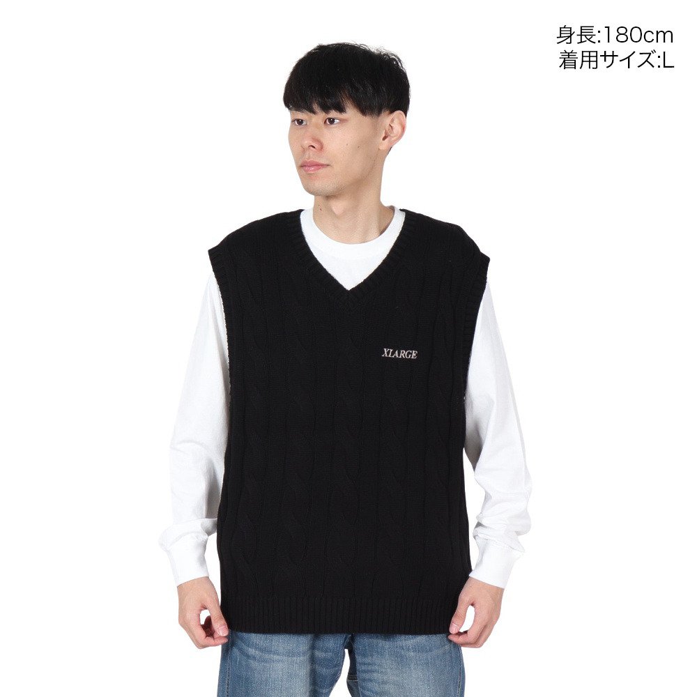 エクストララージ（XLARGE）（メンズ）CABLE KNIT ベスト 101243015001