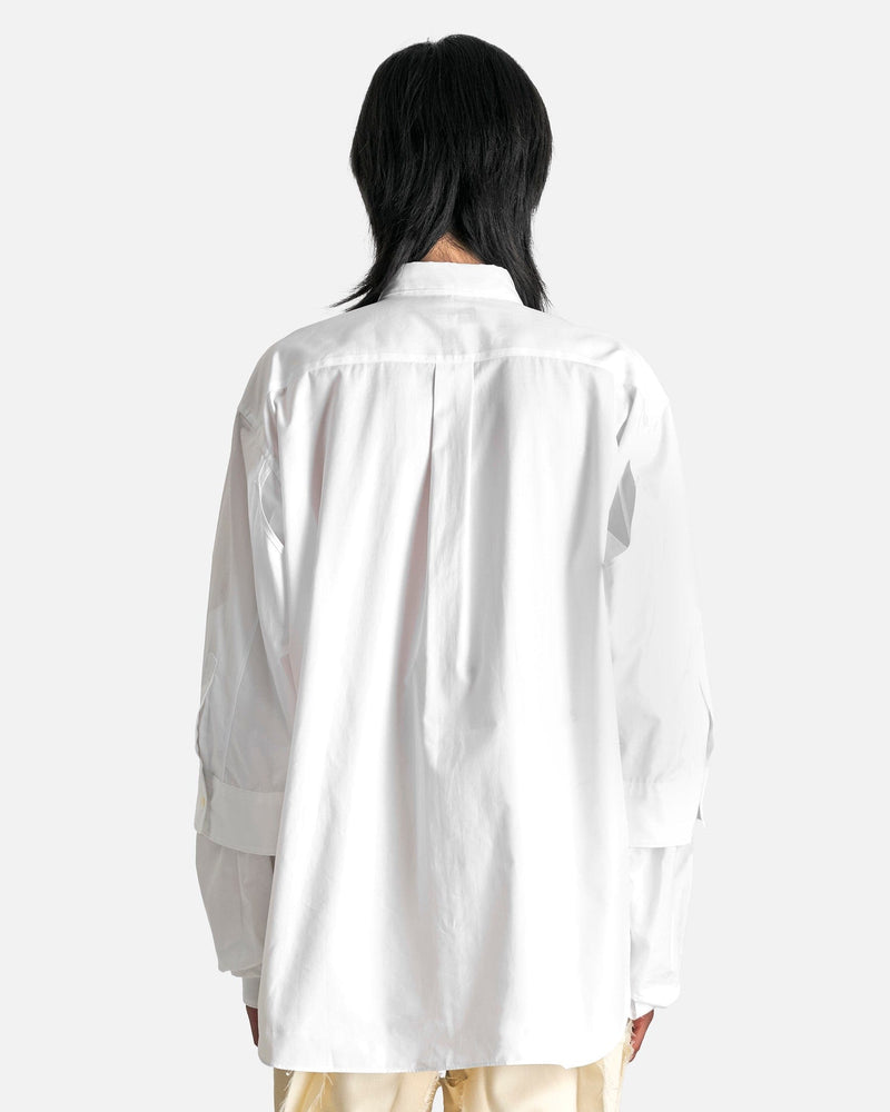 2 Sleeve Broad Shirt in White – SVRN