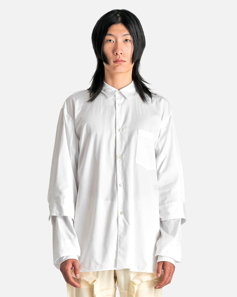 2 Sleeve Broad Shirt in White – SVRN