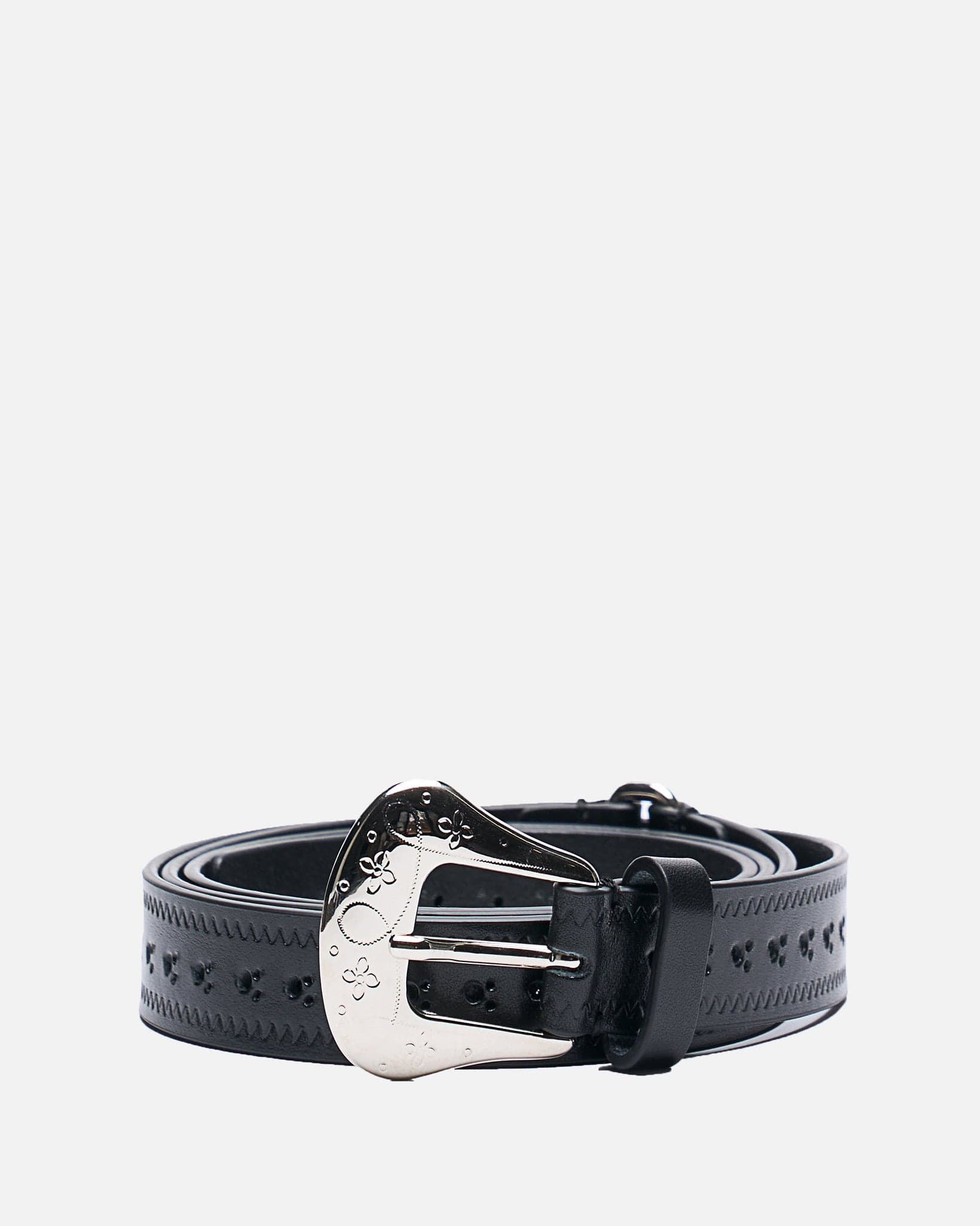 Brogue Belt in Black/Silver – SVRN